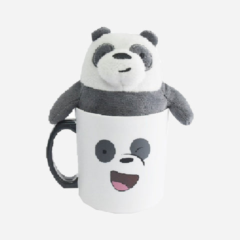 We Bare Bear Mug With Plush Panda