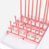 Nanny Baby Bottle Drying Organizer White/Pink