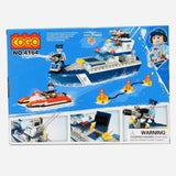 Cogo City Police Speed Boat 284 Pcs Building Blocks Set