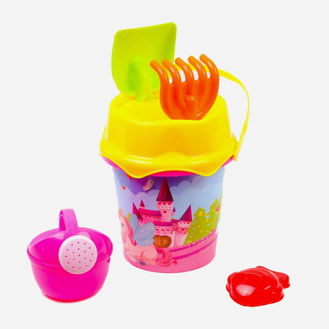Yellow Unicorn Castle Theme Sand Beach Toy For Kids