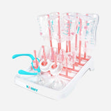 Nanny Baby Bottle Drying Organizer White/Pink