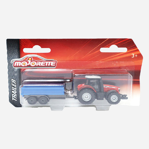 Majorette Trailer Massey Ferguson Farm Die Cast Vehicle Toy For Boys