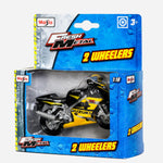 Maisto Fresh Metal 2 Wheelers Suzuki (Yellow And Black) Rg5X Motorcycle Toy For Boys