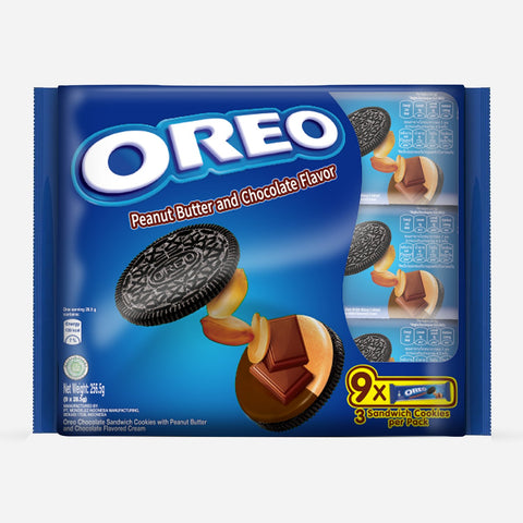 Oreo Peanut Butter & Chocolate 256.5g (9x28.5g)