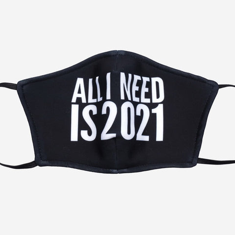 Sm  Accessories Cotton Facemask All I Need Is 2021 Black