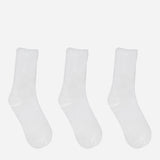 SM Accessories Plain Mid Calf Socks White