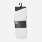 SM Accessories Plain Mid Calf Socks White