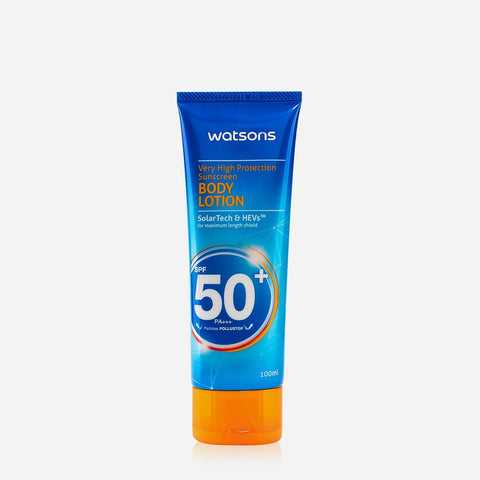 Watsons High Protection Sunscreen Body Lotion Spf 50 100Ml