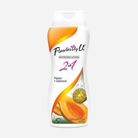 Flawlessly U 2-In-1 Whitening Lotion 100Ml  Papaya + Calamansi