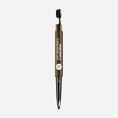 Cathy Doll Soft Brow Pencil And Spoon Brush 0.28G  Dark Brown