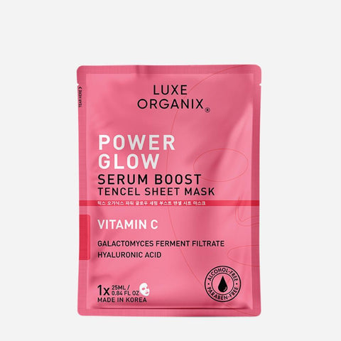 Luxe Organix Power Glow Serum Boost Sheet Mask 25Ml