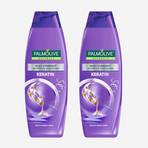 Palmolive Naturals 2-Pack Silky Straight With Keratin Shampoo 180Ml