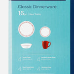 Corelle 16-Piece Dinnerware – Red Trills